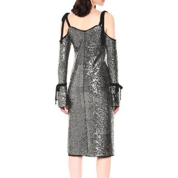 Rachel Roy Sequined Cold-Shoulder Midi Dress - Picture 3 of 9